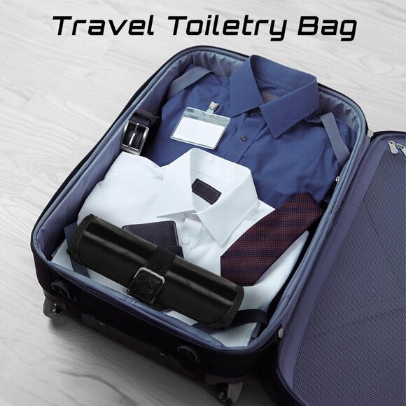 NWT Hanging Travel Toiletry Bag  Black or Brown - Picture 8 of 9